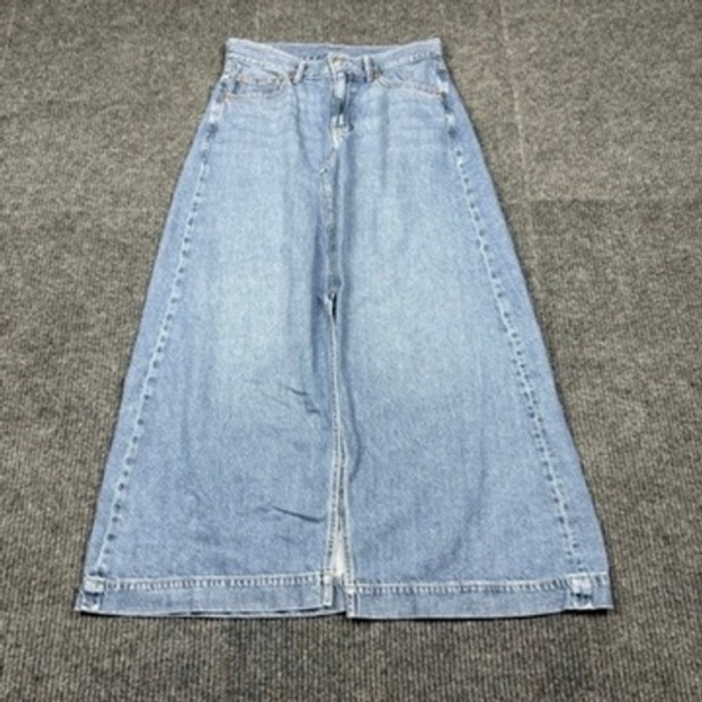 Gap Icon Maxi Skirt Light Wash Indigo Denim High Waisted Long Skirt Size 8/29